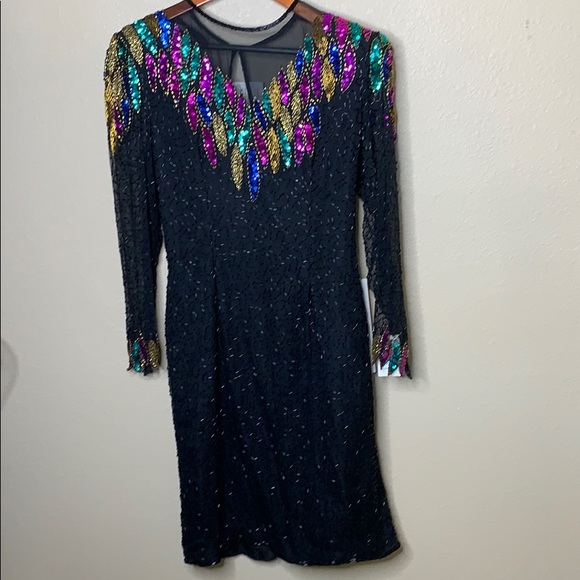 Scala | Dresses | Vintage Scala Sequin Beaded Dress | Poshmark
